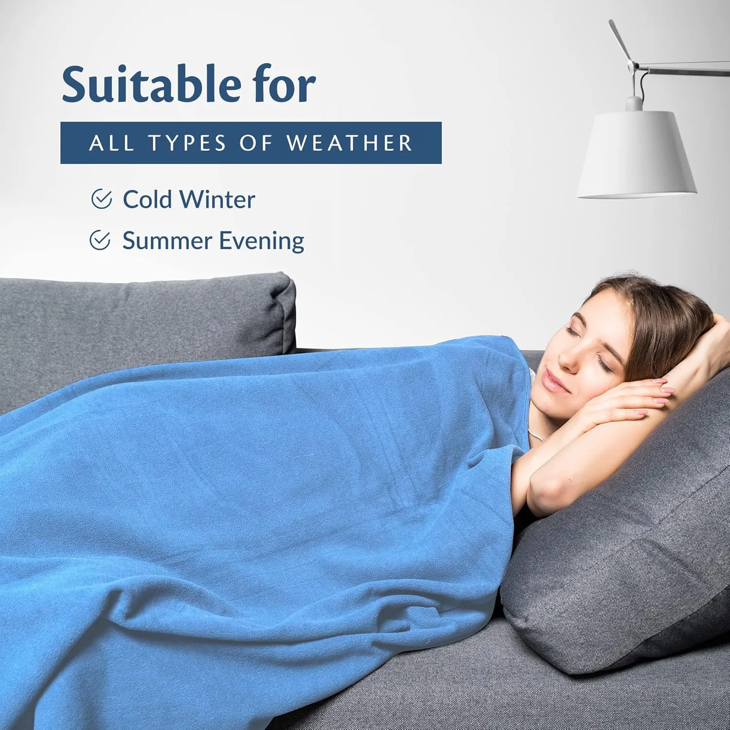 100% Soft Premium Ringspun Cotton Thermal Blanket Twin Size 66x96 Lightweight Warm Soft Breathable Blanket (Sand, 1)