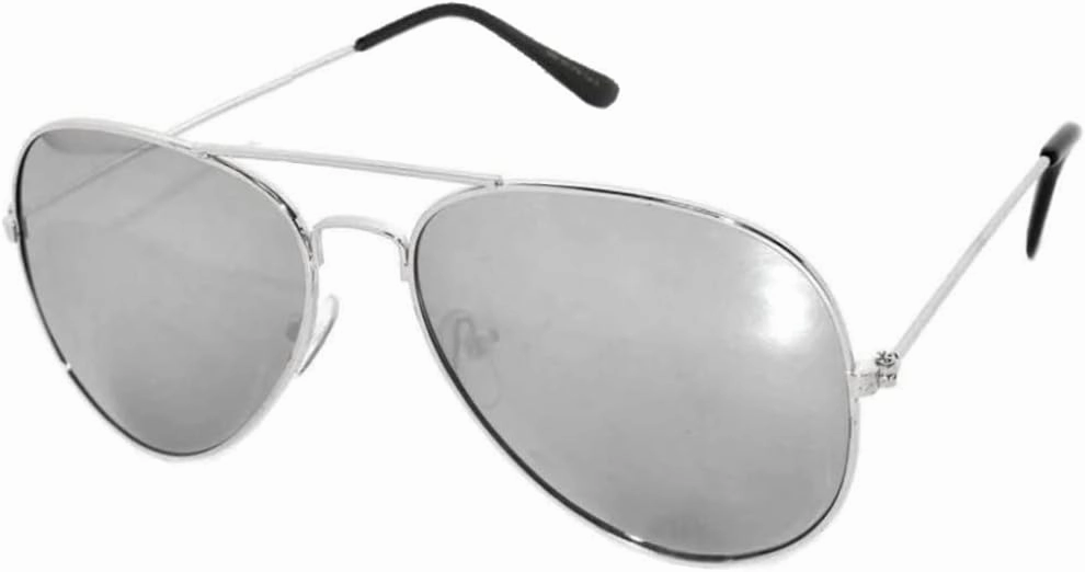 12 Pack Aviator Sunglasses Mirrored Lens, Womens Mens Wholesale Eyewear with Black, Silver, Gold Frames