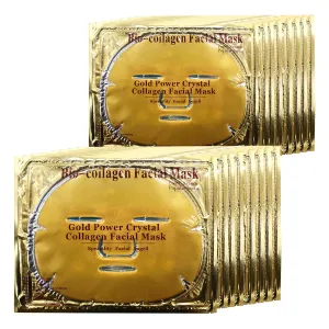 15PCS Collagen Facial Masks - Skin Care Hydrating Face Sheet Mask with Hyaluronic Acid & Hydrolyzed Collagen Mask for Deeply Moisturizing & Anti Wrinkles & Refreshing Skin,24K Gold
