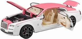 1 24 for Rolls Royce Wraith Mansory Alloy Car Diecasts Toy Vehicles Car Model Sound and Light Pull Back Car Gifts Classic Cars Collectible(Pink)
