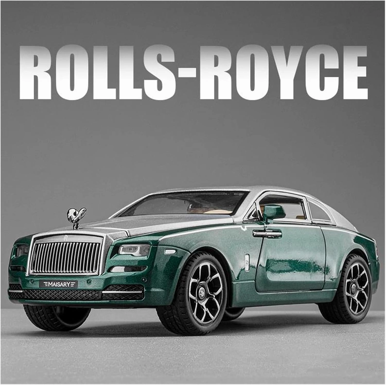 1 24 for Rolls Royce Wraith Mansory Alloy Car Diecasts Toy Vehicles Car Model Sound and Light Pull Back Car Gifts Classic Cars Collectible(Pink)