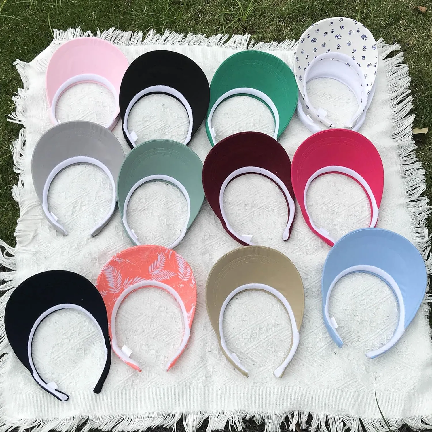 2 Pack Visor Women Men Sun Hat Clip On Visors Adjustable Sport Wide Brim Cap