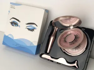 2 Pairs of Magnetic Eyelashes, No Glue Reusable Eyelashes Natural Soft Looking Easy to Wear EVA STYLE