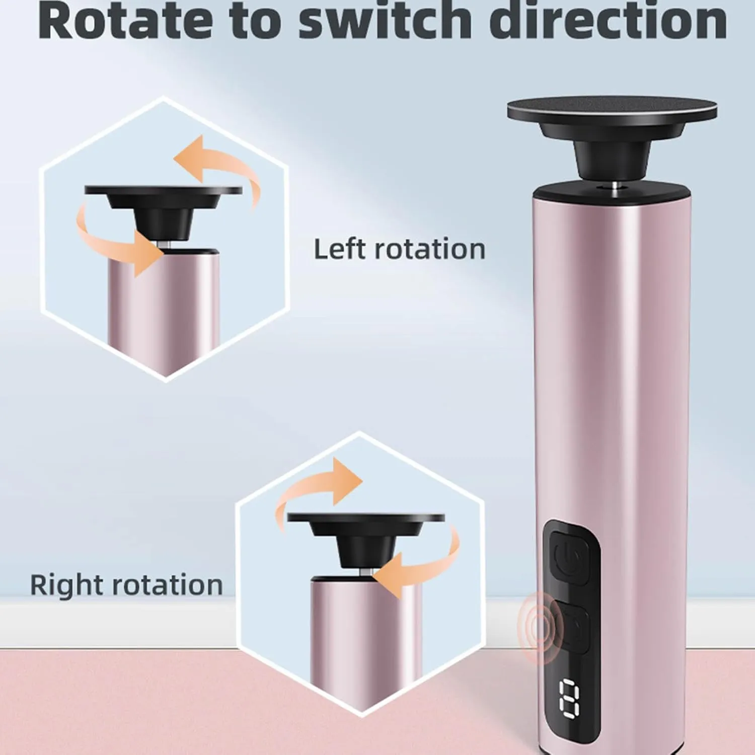 2025 New Electric Foot Callus Remover, Callus Remover for Feet, Foot Sander Pedicure Tools with Digital Display for Soft Smooth Feet Universal Skin Type, Easy to Use at Home (Grey)