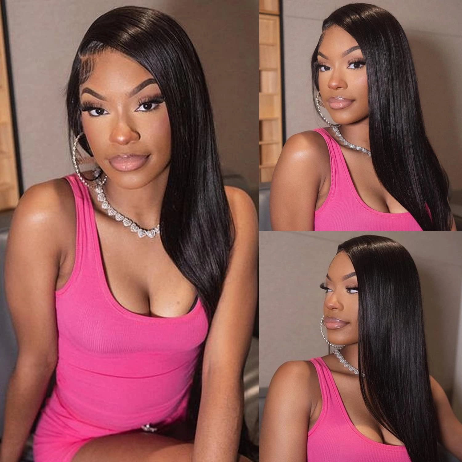 20 Inch Straight Lace Front Wigs Human Hair 13x6 HD Lace Front Wigs Human Hair 10A Brazilian Virgin Human Hair Wigs for Black Women 13x6 Straight Wigs Pre Plucked Lace Frontal Wigs