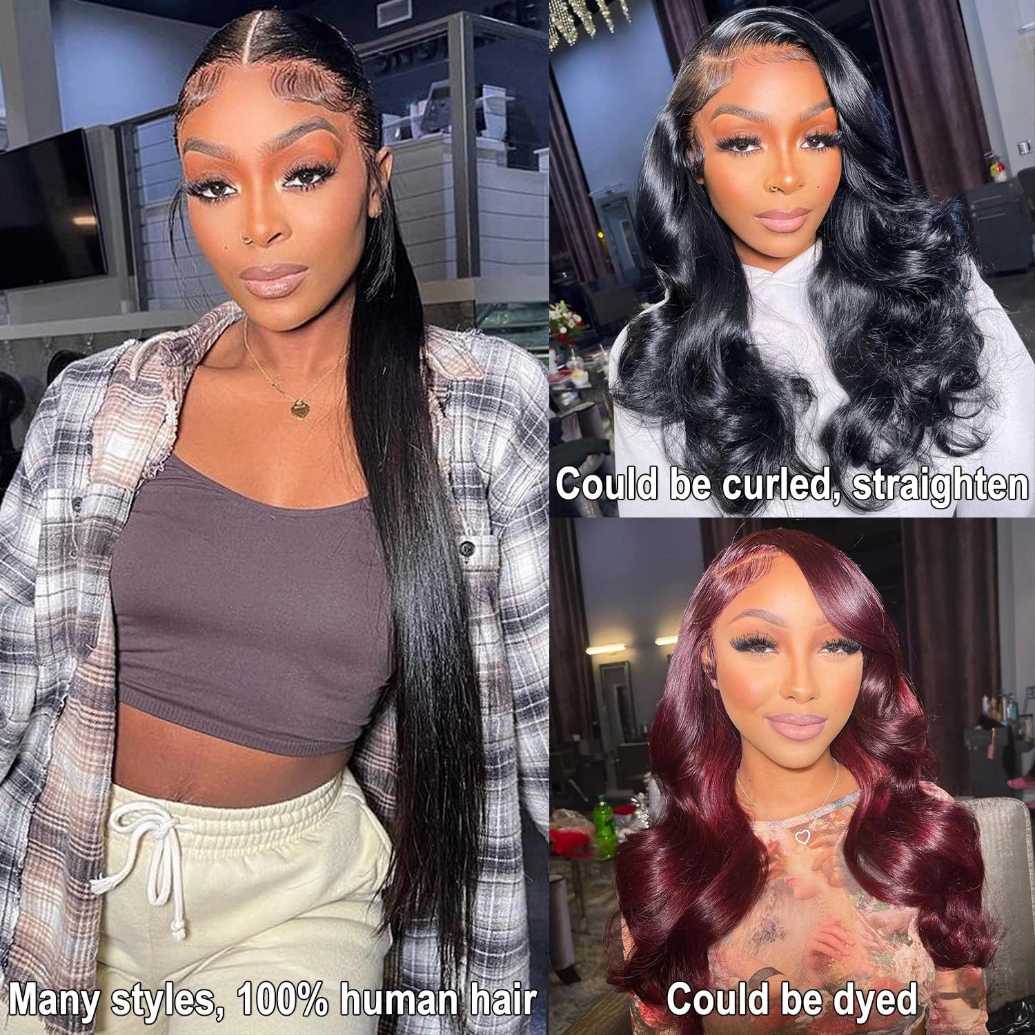 20 Inch Straight Lace Front Wigs Human Hair 13x6 HD Lace Front Wigs Human Hair 10A Brazilian Virgin Human Hair Wigs for Black Women 13x6 Straight Wigs Pre Plucked Lace Frontal Wigs