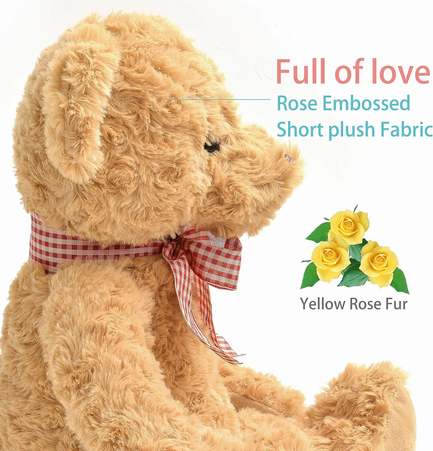 20" Posed Teddy Bear Stuffed Animal Cute Plush Toy for Girl Kids (Light Brown)