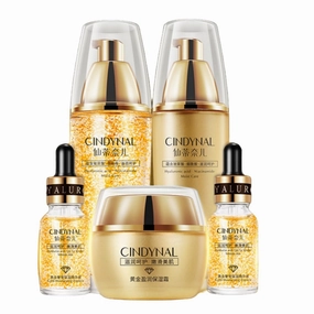 2 Pack For SADOER 24K Gold Skin Care Set,5 Piece Facial Skincare Set,Cleansing Moisturizing Hydrating Skin Care Kit,Skin Care Sets Kits,Contains Toner Lotions Facial Cream Serums