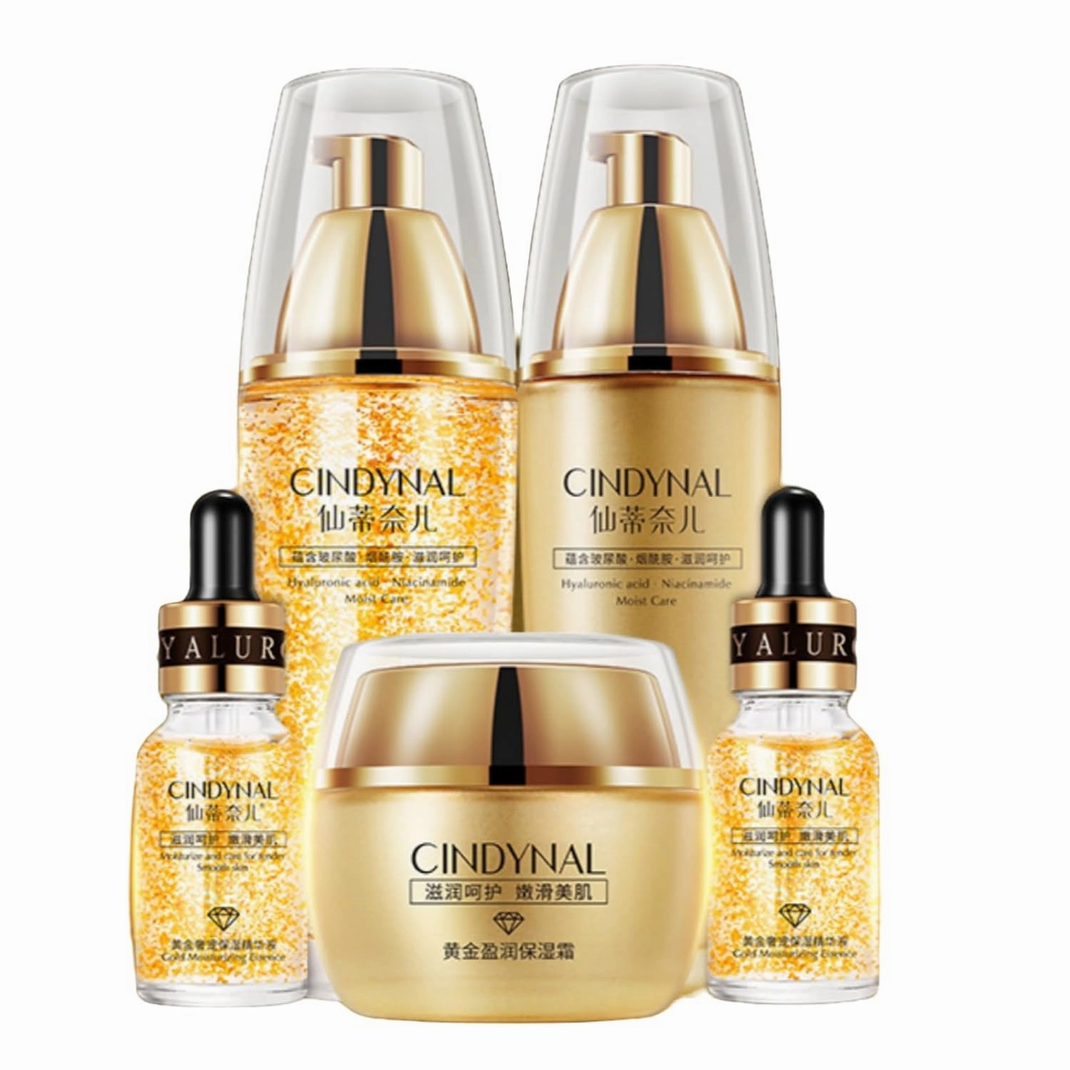 2 Pack For SADOER 24K Gold Skin Care Set,5 Piece Facial Skincare Set,Cleansing Moisturizing Hydrating Skin Care Kit,Skin Care Sets Kits,Contains Toner Lotions Facial Cream Serums