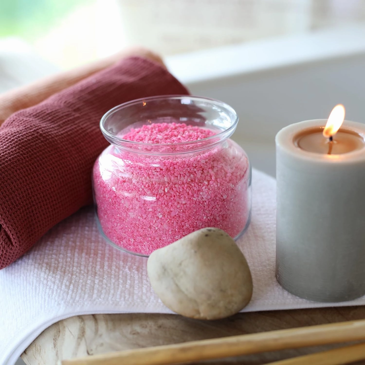 306 Deep Dead Sea Bath Salts Foaming Minerals - Pink Dead Sea Coarse Mineral for Soaking with Lavender Essential Oils, Alternative to Magnesium Flakes and Epsom Salt, Relaxing Bath Products