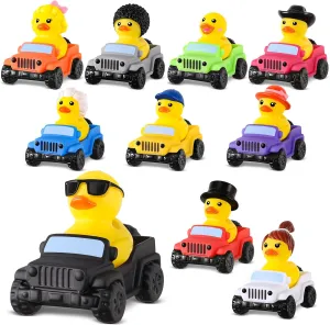 40 Pcs Rubber Ducks for Jeeps, 2.8 Inch Ducks for Jeeps, 20 Ducks Assortment with 20 Colors Cars, Collectible Vehicle Dashboard Decorations, Summer Party Favor Gifts, Baby Bath Toys Birthday Gifts
