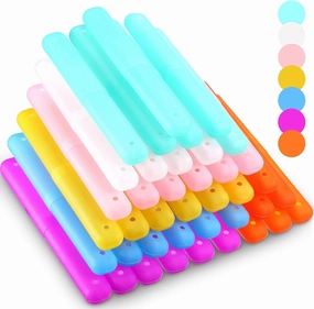 40 Pieces Travel Toothbrush Holder Case Portable Plastic Travel Toothbrush Case Toothbrush Containers Breathable Toothbrush Storage Assort Color for Travel Trip Home School Camping Business, 7 Colors