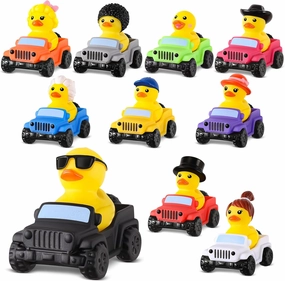 60 Pcs Rubber Ducks for Jeeps, 2.8 Inch Ducks for Jeeps, 30 Ducks Assortment with 30 Colors Cars, Collectible Vehicle Dashboard Decorations, Summer Party Favor Gifts, Baby Bath Toys Birthday Gifts