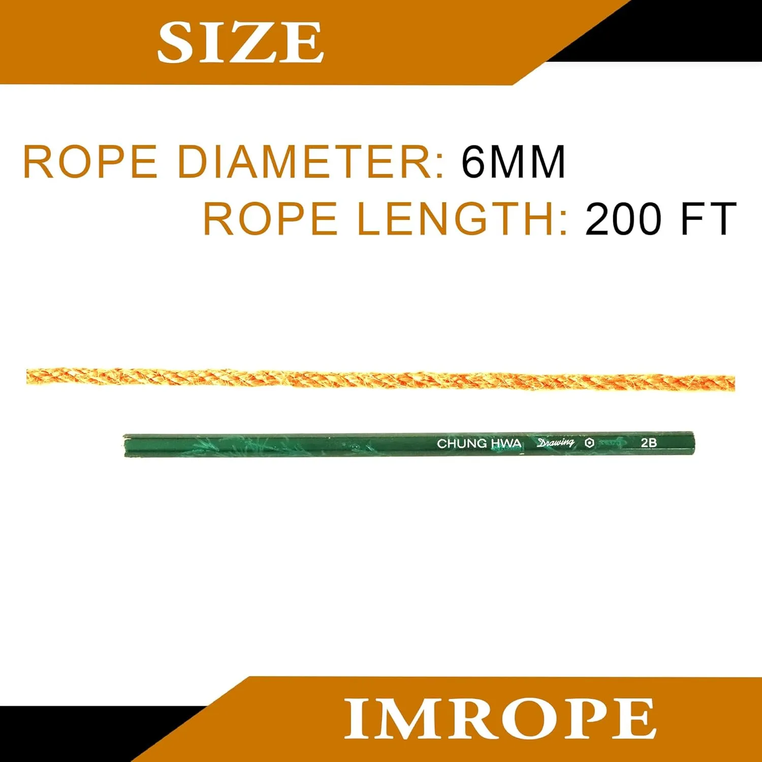 6mm x 200 Feet Orange Jute Rope, Twine for Gardening Tomato Climbing Plant Tie Floristry Crafts Gift Wrapping Packing Decor