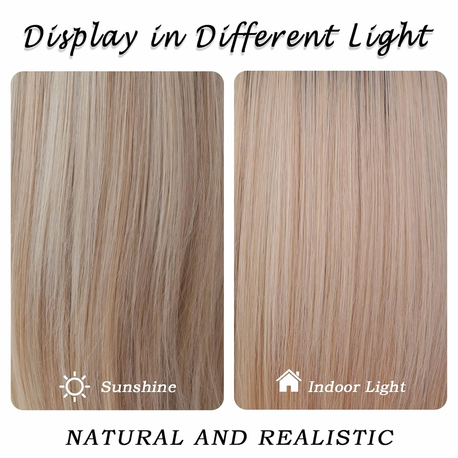 7JHH WIGS Long Blonde Wig with Bangs for Women,Heat Resistant Fiber 25 Inch Layered Synthetic Hair Wigs with Dark Roots for Daily Use