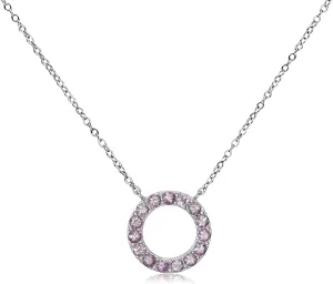 .925 Sterling Silver Pendant Necklace with Pink Sapphires 18" Cable Chain Total Carat 1.79 Beautiful Pendant Necklace Jewelry and Women