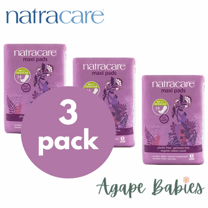 [Bundle Of 3] Natracare Organic Cotton Maxi Pads – Regular (14pcsx 3)