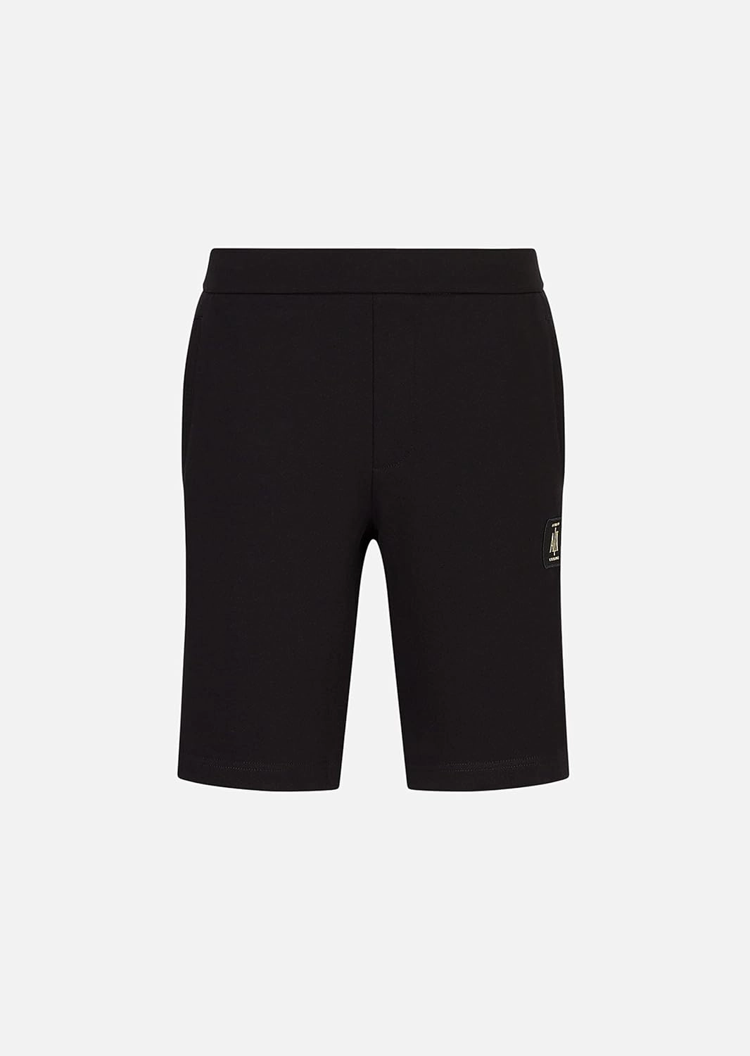 A｜X ARMANI EXCHANGE Men's Gold Logo Patch Fleece Short