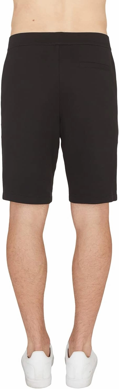 A｜X ARMANI EXCHANGE Men's Gold Logo Patch Fleece Short