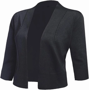 AAMILIFE Women's 3/4 Sleeve Cropped Cardigans Sweaters Jackets Open Front Short Shrugs for Dresses