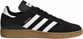 adidas Originals Men's Busenitz Sneakers, Black/White/Metallic Gold, 4 Wide
