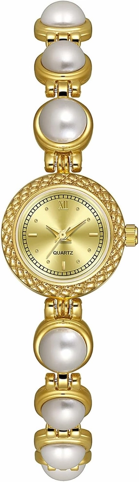 ADSBIAOYE Elegant Women Pearl Bracelet Watches Fashion Dress Quartz Watch Ladies Gift Watches