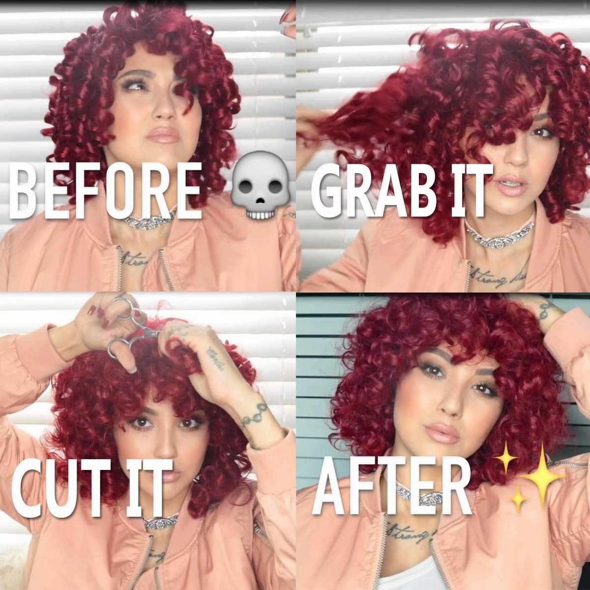AIDUSA Big Curly Wigs for Black Women Synthetic Loose Curly Wigs with Bangs 14 Inch Dark Brown Short Wigs Natural Wigs for Women (#4 Dark Brown)