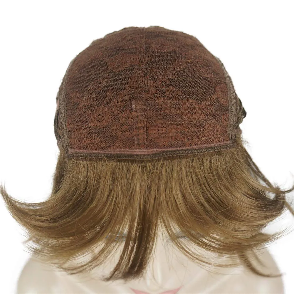 Aimole Shaggy Layered Wig Shoulder Length Women's Wig with Hair Bangs Premium Synthetic Hair Wig for Women