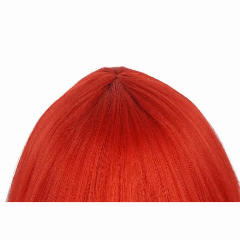 Aimole Short Yaki Straight Synthetic Wigs Red Mushroom Head Wig Bowl haircut Wigs Bob(113 Red)