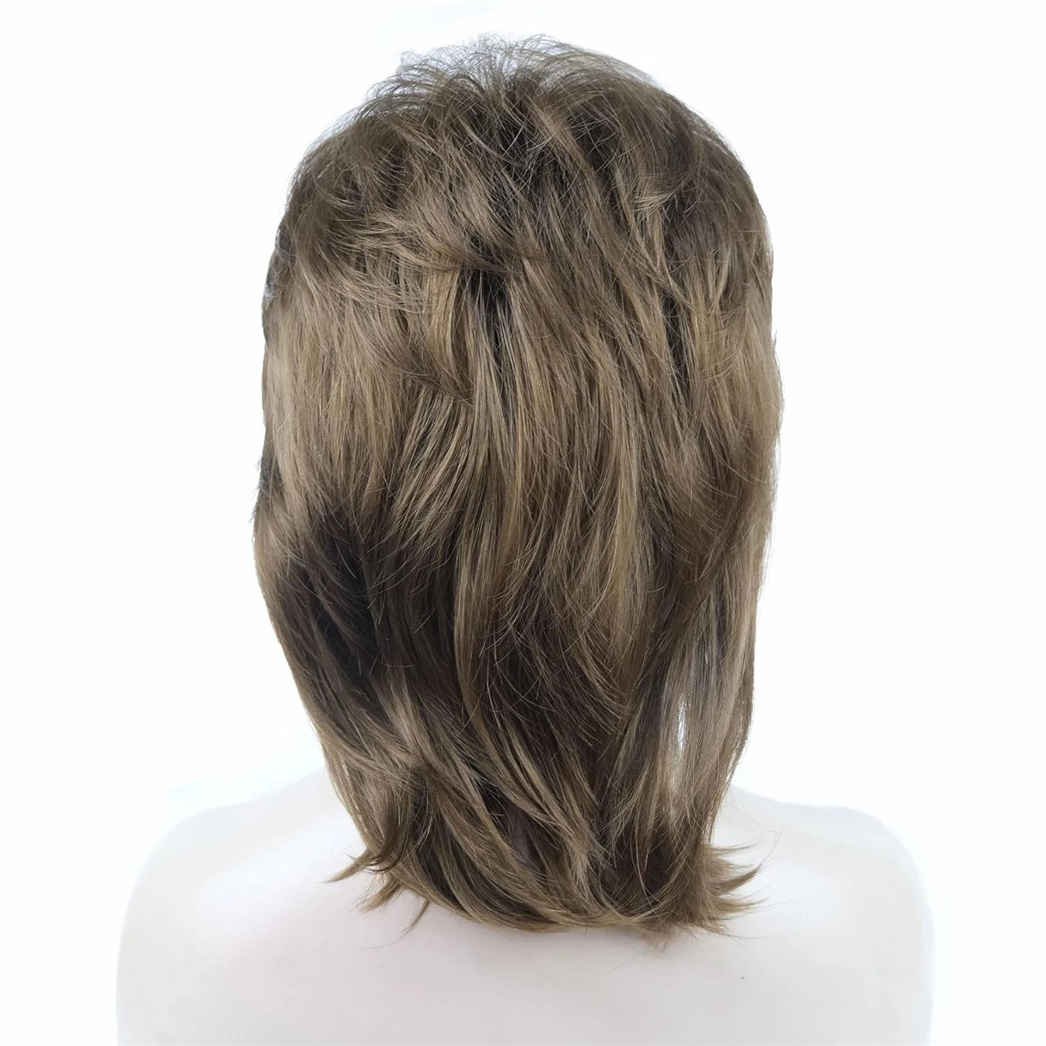 Aimole Soft Shaggy Layered Medium Length Classic Cap Synthetic Women Wigs(12)