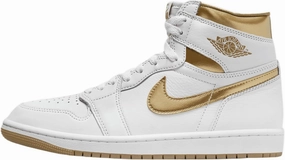 Air Jordan 1 Retro High OG White Gold Women's Shoes (FD2596-107, White and Gold) Size 11.5