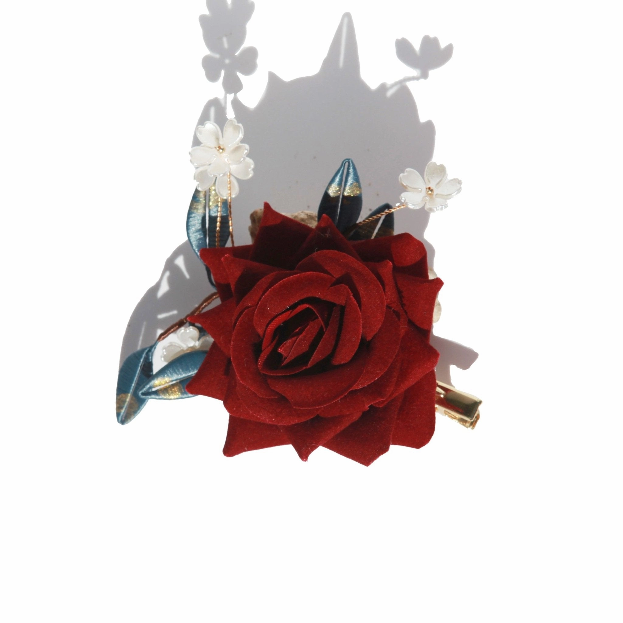 Alec's Red Rose Hair Clip