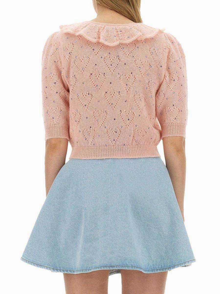 Alessandra Rich Rhinestone Sweater