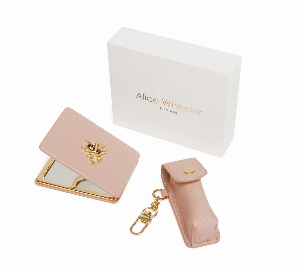 Alice Wheeler Mirror & Lipstick set-Pink