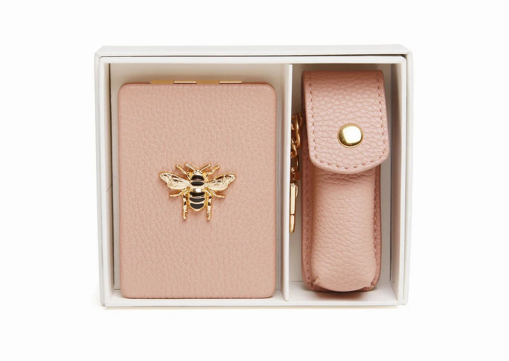 Alice Wheeler Mirror & Lipstick set-Pink