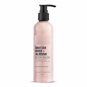 Almond Body Wash with Shea Butter, Sweet Almond Oil | Moisturizing Body Wash for Softer, Smoother Skin | Shower Gel for Men and Women | 245 ML