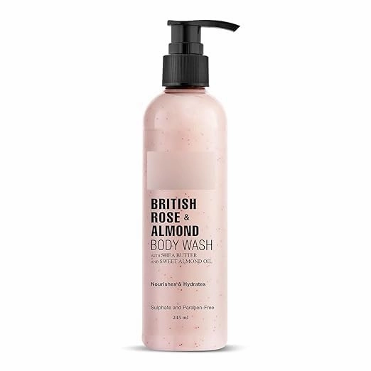 Almond Body Wash with Shea Butter, Sweet Almond Oil | Moisturizing Body Wash for Softer, Smoother Skin | Shower Gel for Men and Women | 245 ML