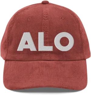 ALO Airport Hat (Embroidered Vintage Corduroy Cap) Flying to Waterloo Airport Gift