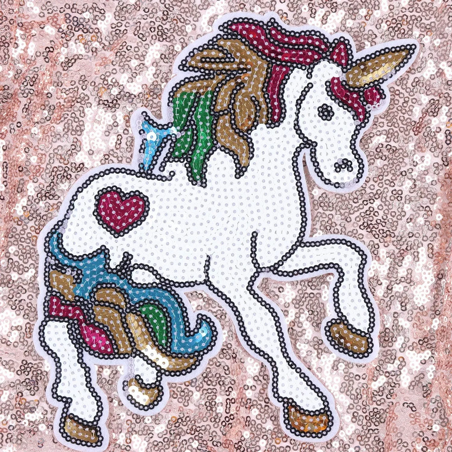 ANATA Girl Unicorn Sequin Jacket Kids Casual Bomber Jacket Zipper Coat Outwear