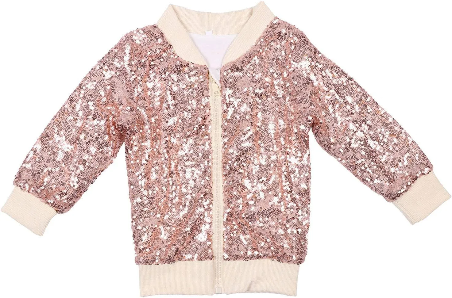 ANATA Girl Unicorn Sequin Jacket Kids Casual Bomber Jacket Zipper Coat Outwear