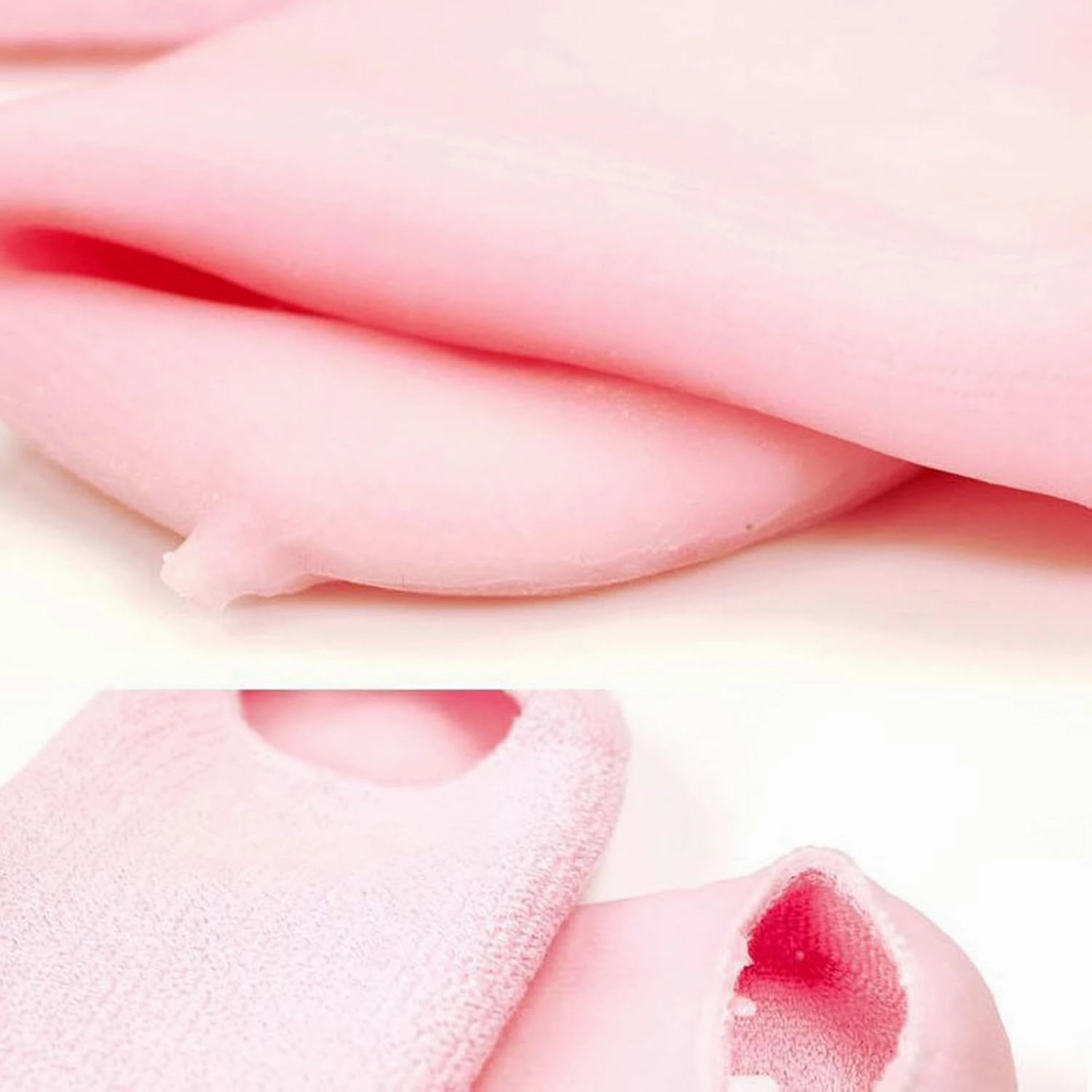 AnHua®Moisturizing Silicone Gel Gloves & Gel Socks Beauty Spa Moisturizing Skin Care Soften Repair Cracked Therapy Treatment (Pink)