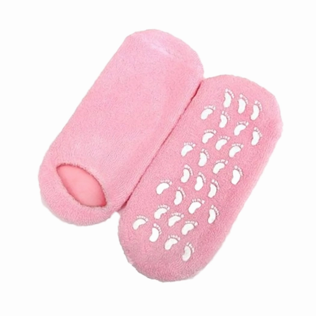AnHua®Moisturizing Silicone Gel Gloves & Gel Socks Beauty Spa Moisturizing Skin Care Soften Repair Cracked Therapy Treatment (Pink)