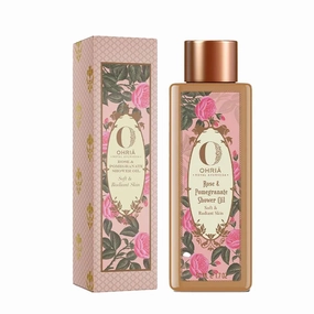 Ayurveda Rose & Pomegranate Shower Oil For Soft & Radiant Skin, 50ml