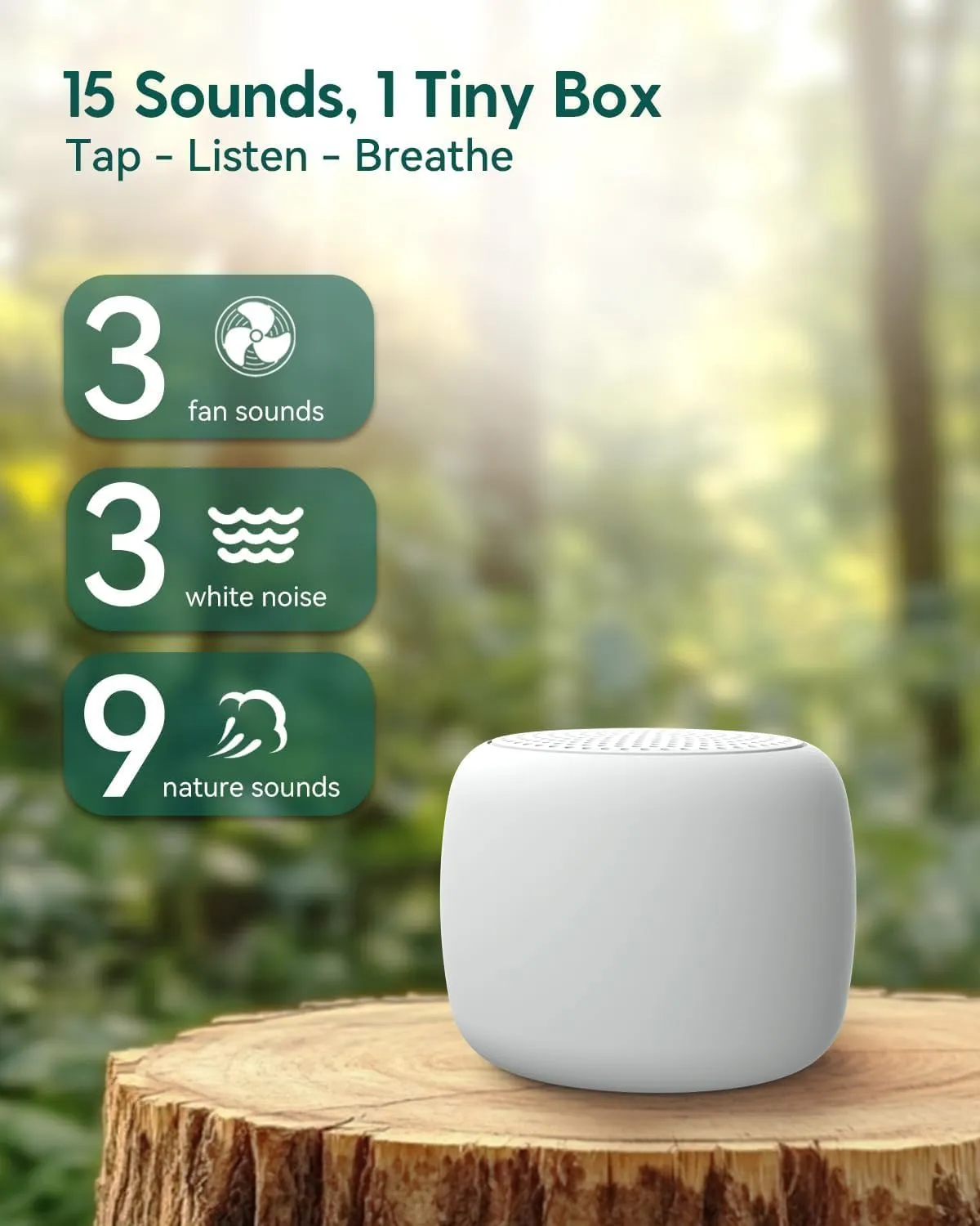 Babelio Portable White Noise Machine   Travel Case in Grey, for Adults Kids Baby