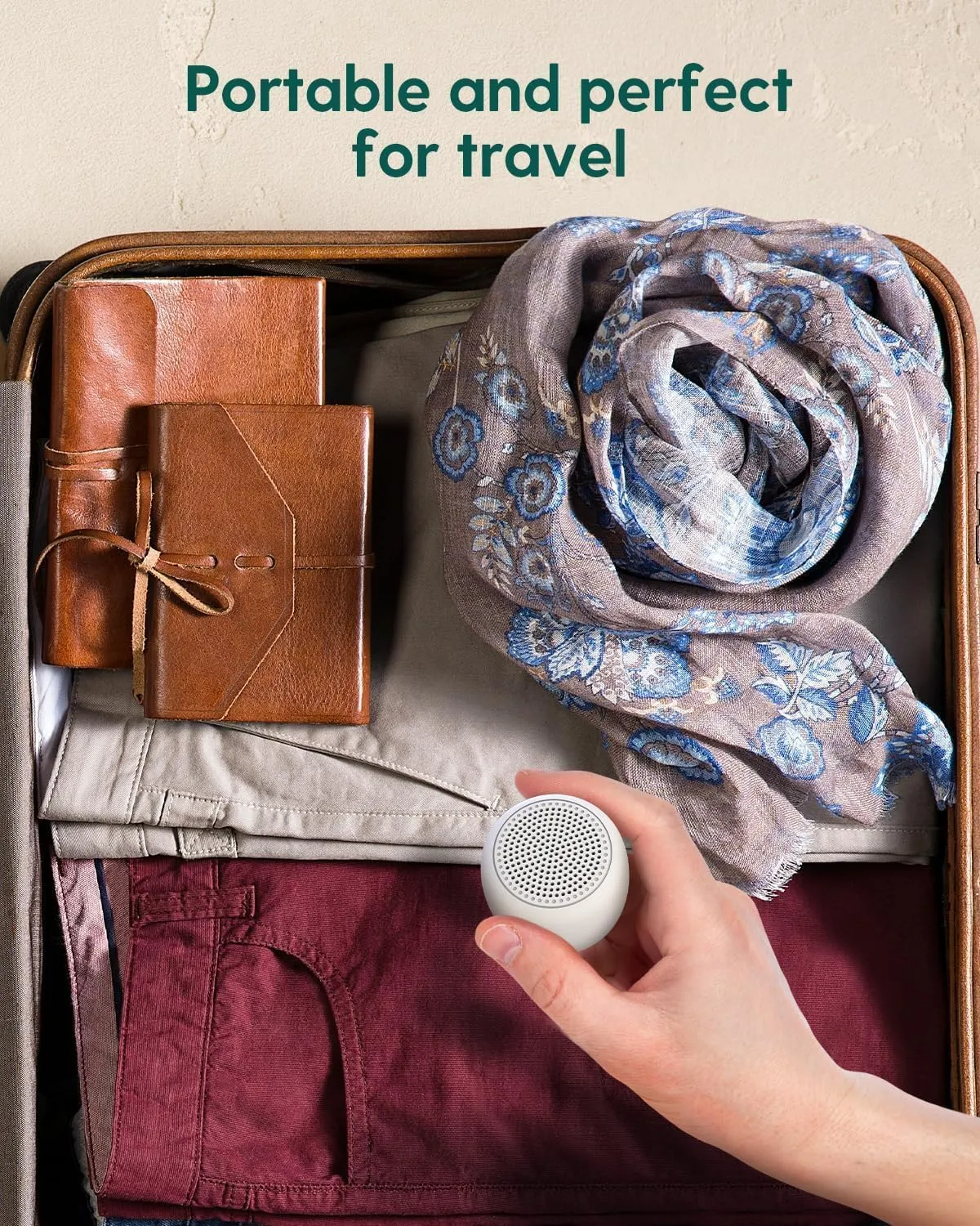 Babelio Portable White Noise Machine   Travel Case in Grey, for Adults Kids Baby