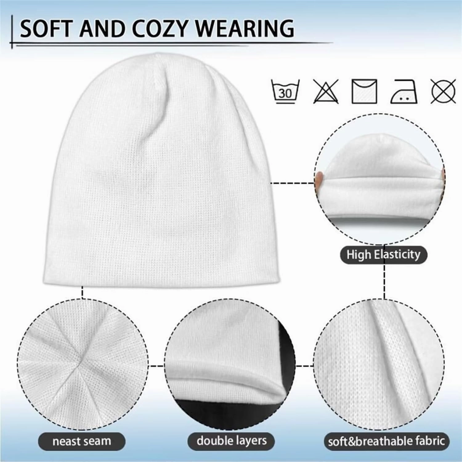 Babrukda Womens Mens Knit Beanie Winter Hats for Women Men Soft Warm Unisex Beanie