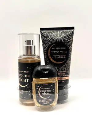 Bath and Body Work Into The Night Gift Set, Fragrance Mist, Hand Gel, Hydration Cream, 3 Piece Collection