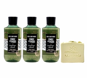 Bath & Body Works Emily In Paris - Macaron Cloud 3 Pack Body Wash Bundle with a Wild Jasmine Bar Soap - Full Size