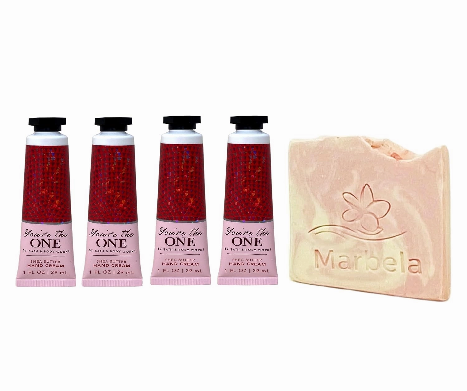 Bath & Body Works You're The One 4 Pack Hand Cream Bundle with a Himalayan Salts Springs Sample Soap