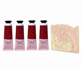 Bath & Body Works You're The One 4 Pack Hand Cream Bundle with a Himalayan Salts Springs Sample Soap